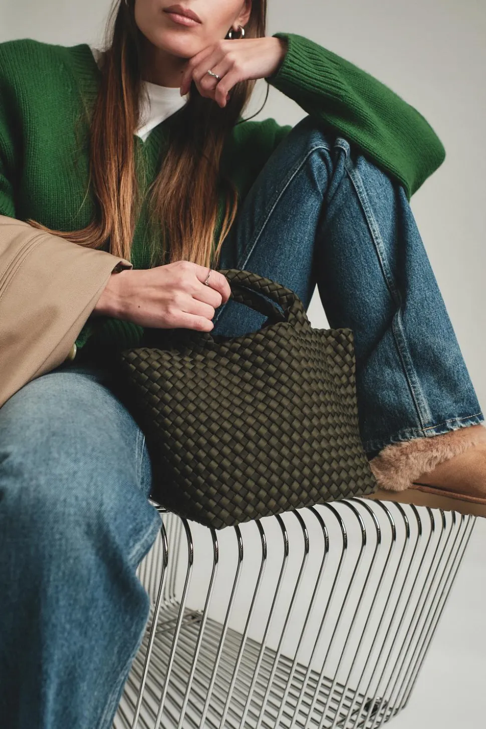 St Barths Mini Tote Olive