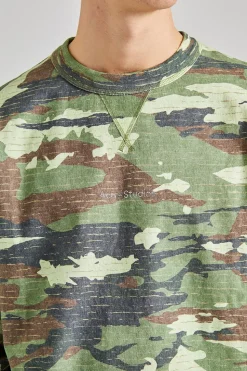 Stamp Logo Sweater Khaki Green FN-MN-SWEA000359