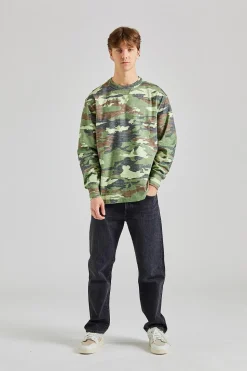 Stamp Logo Sweater Khaki Green FN-MN-SWEA000359