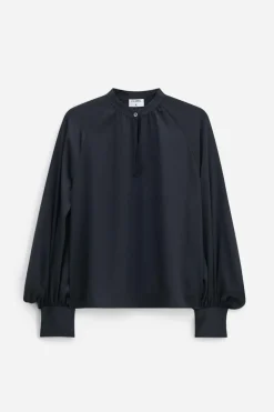 Stand Collar Blouse Black