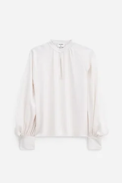 Stand Collar Blouse Cream