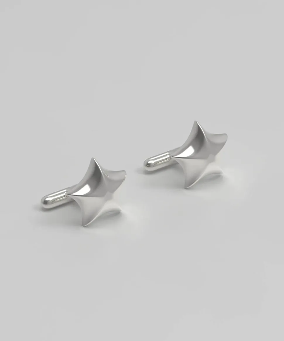 Star Cufflinks Silver