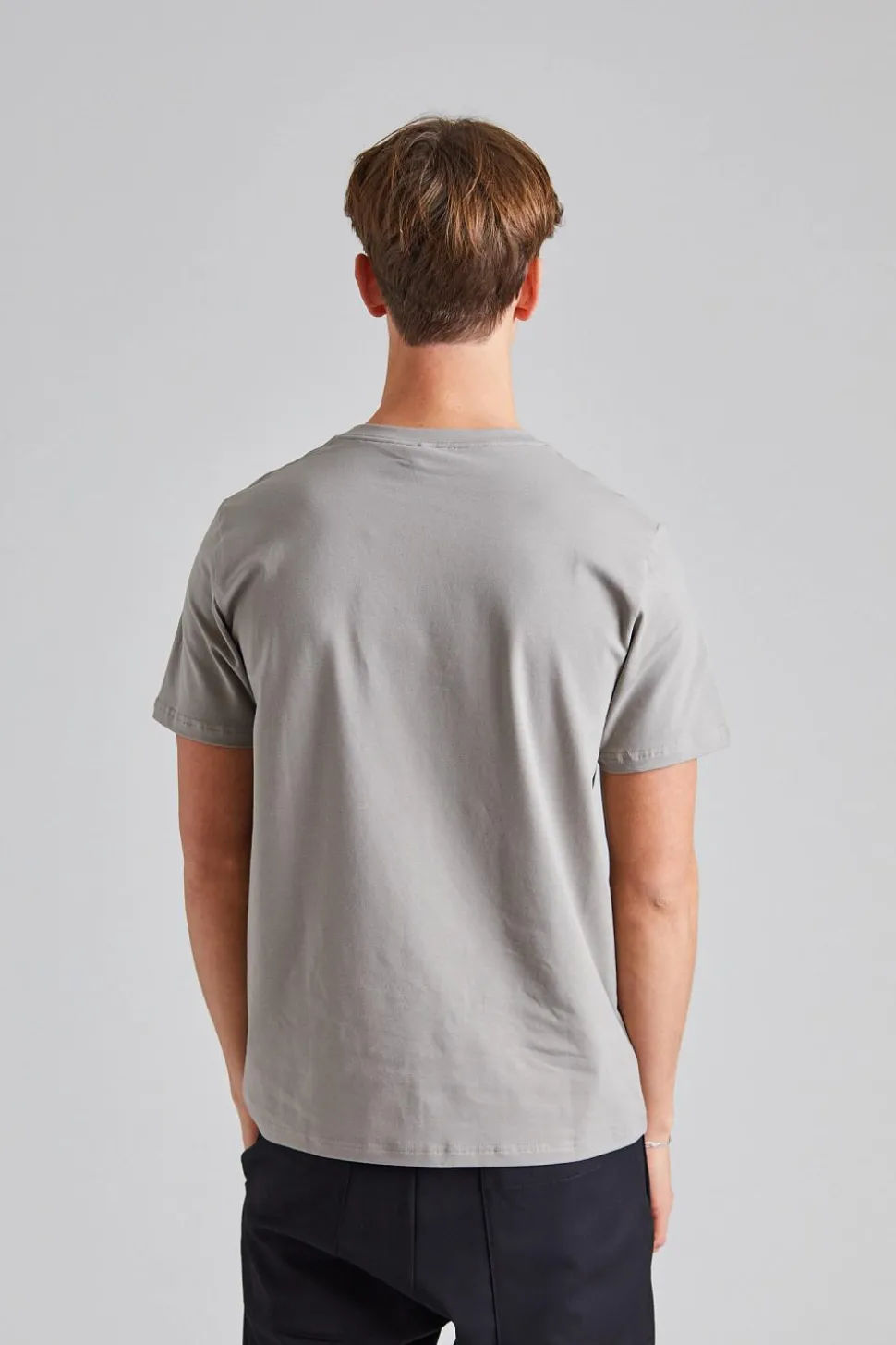 Stretch Cotton Tee Dove Grey