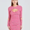 Stretch Seersucker Cutout Mini Dress Love Potion