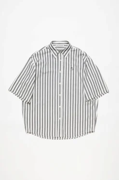 Stripe Button-up Shirt FN-MN-SHIR000777 Black/White