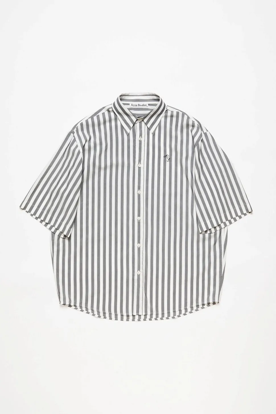 Stripe Button-up Shirt FN-MN-SHIR000777 Black/White