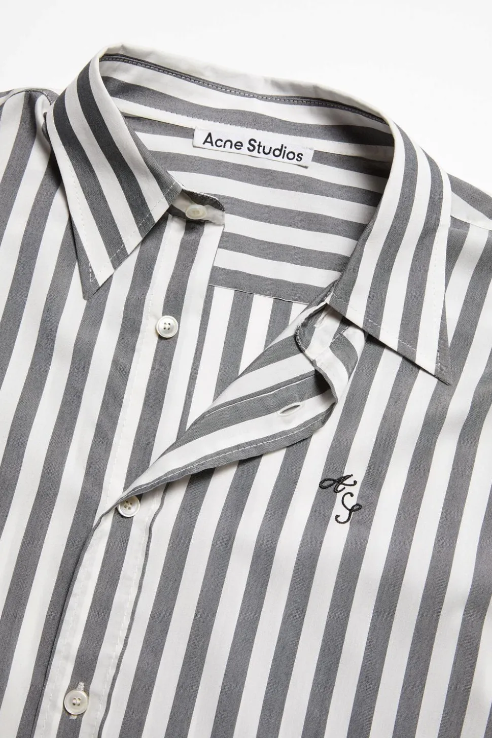Stripe Button-up Shirt FN-MN-SHIR000777 Black/White