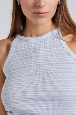 Striped Tank Mist Blue White Stripe