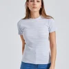 Striped Tee Mist Blue White