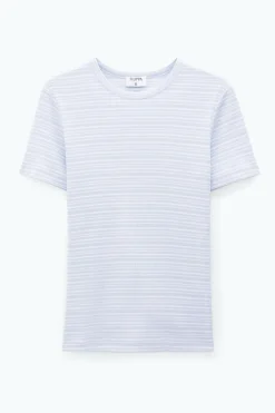Striped Tee Mist Blue White