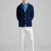 Strutured Cotton Knit Blazer Blue