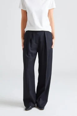 Tailored Herringbone Trousers Black FN-WN-TROU001049