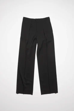 Tailored Herringbone Trousers Black FN-WN-TROU001049