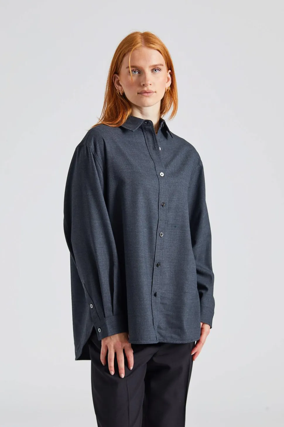 Tailored Oversized Shirt Charcoal
