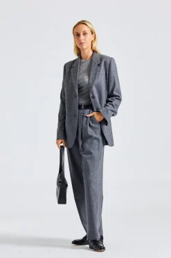 Tailored Suit Jacket Grey Melange