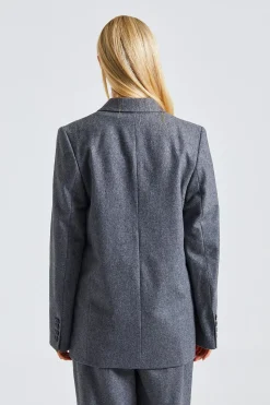 Tailored Suit Jacket Grey Melange