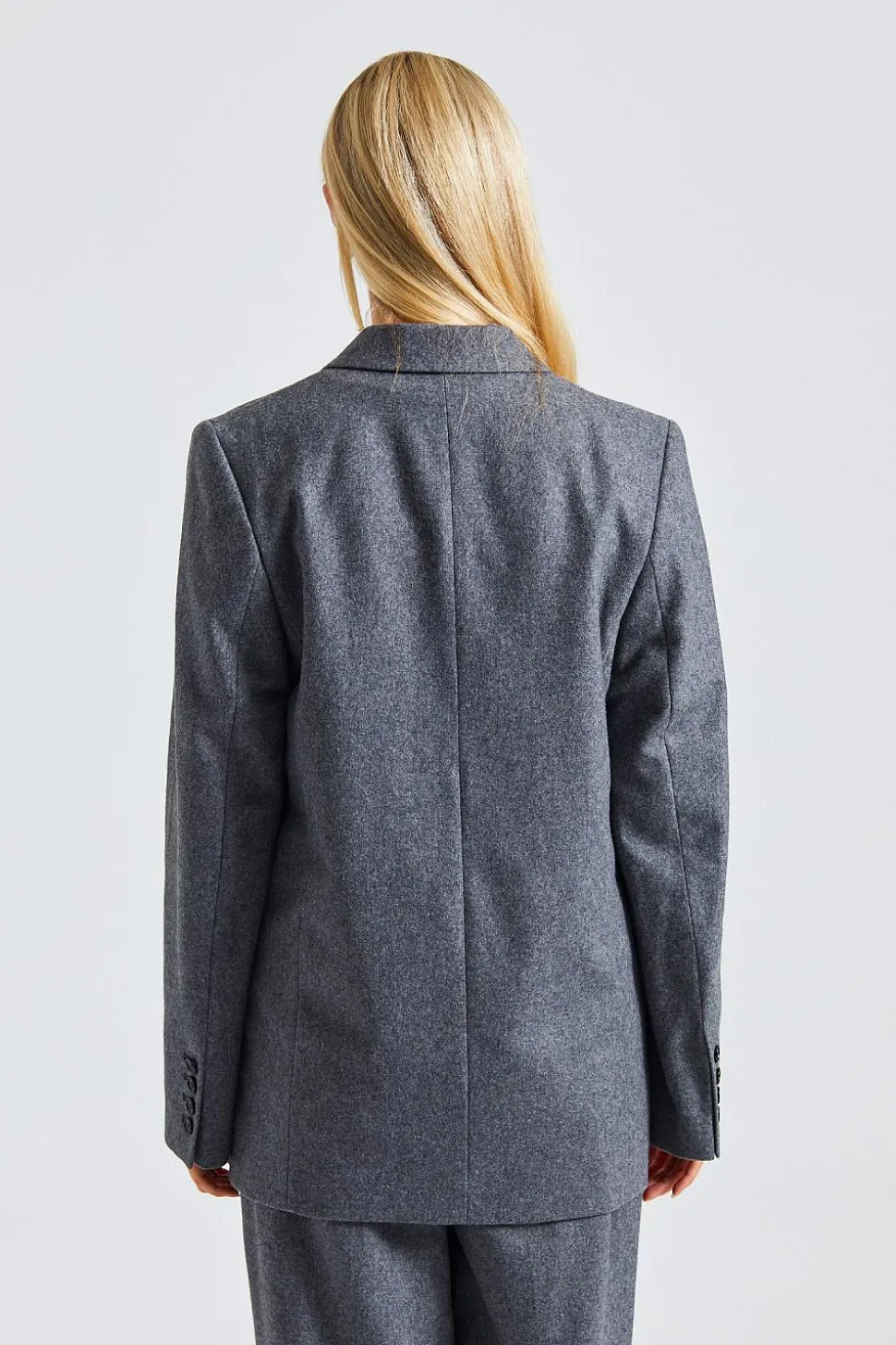 Tailored Suit Jacket Grey Melange