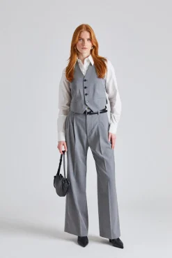 Tailored Vest Grey Melange