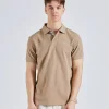 Tartan Piquet Polo Washed Stone