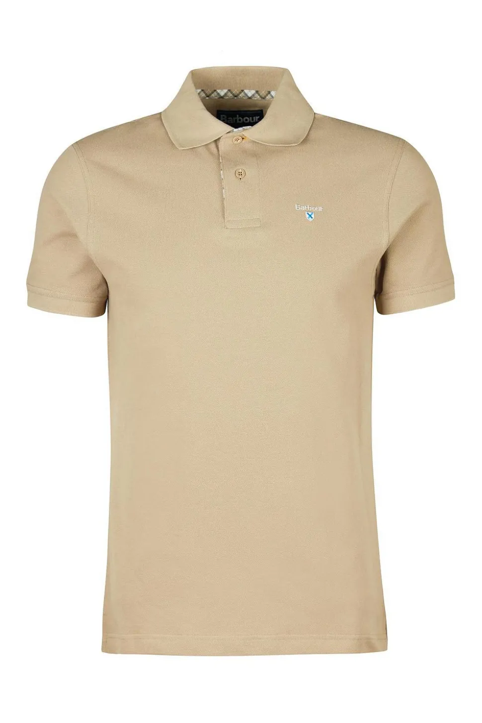 Tartan Piquet Polo Washed Stone