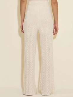 Thiril Crochet Knit Trousers White