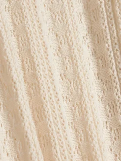 Thiril Crochet Knit Trousers White