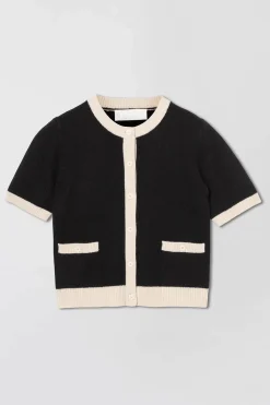 Toulouse Cardigan Tee Black Buttermilk