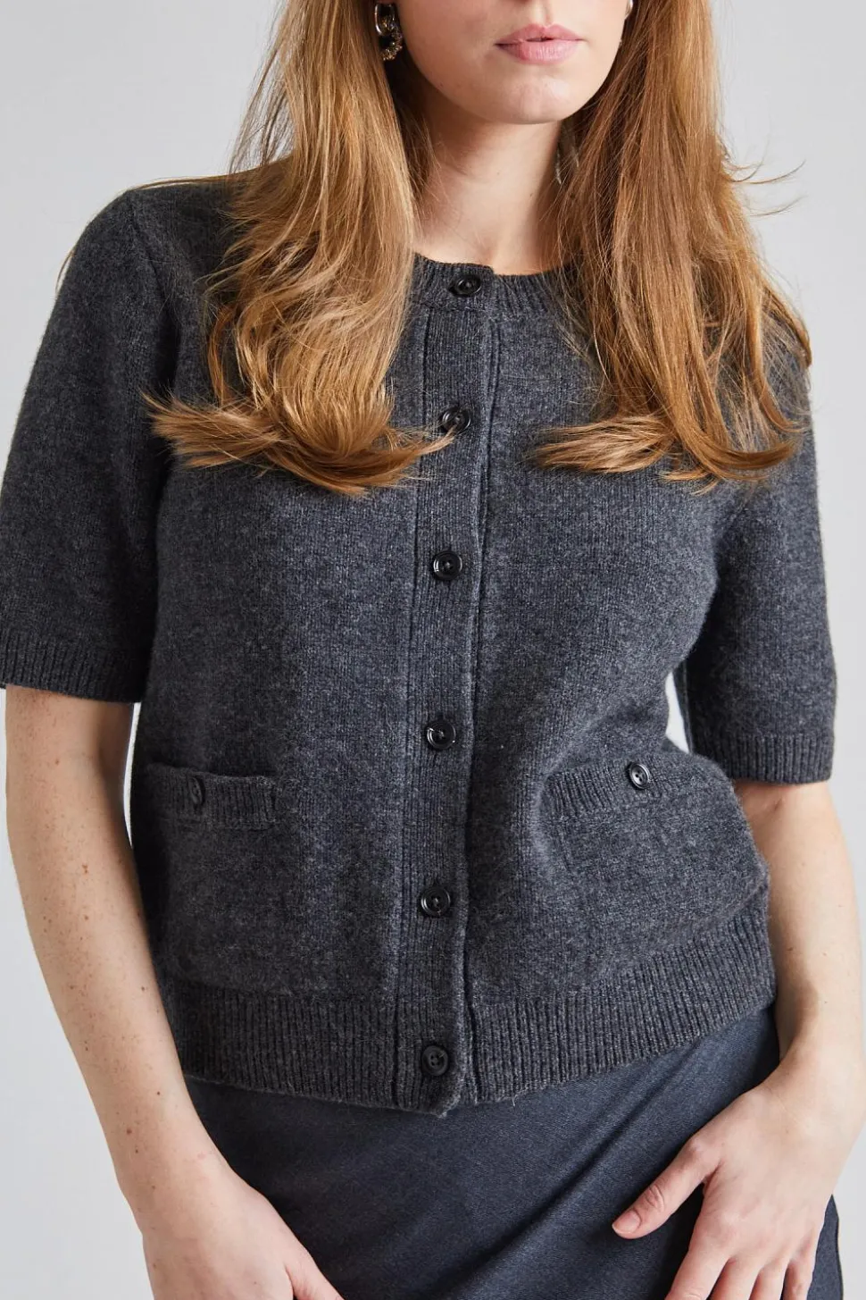 Toulouse Cardigan Tee Graphite