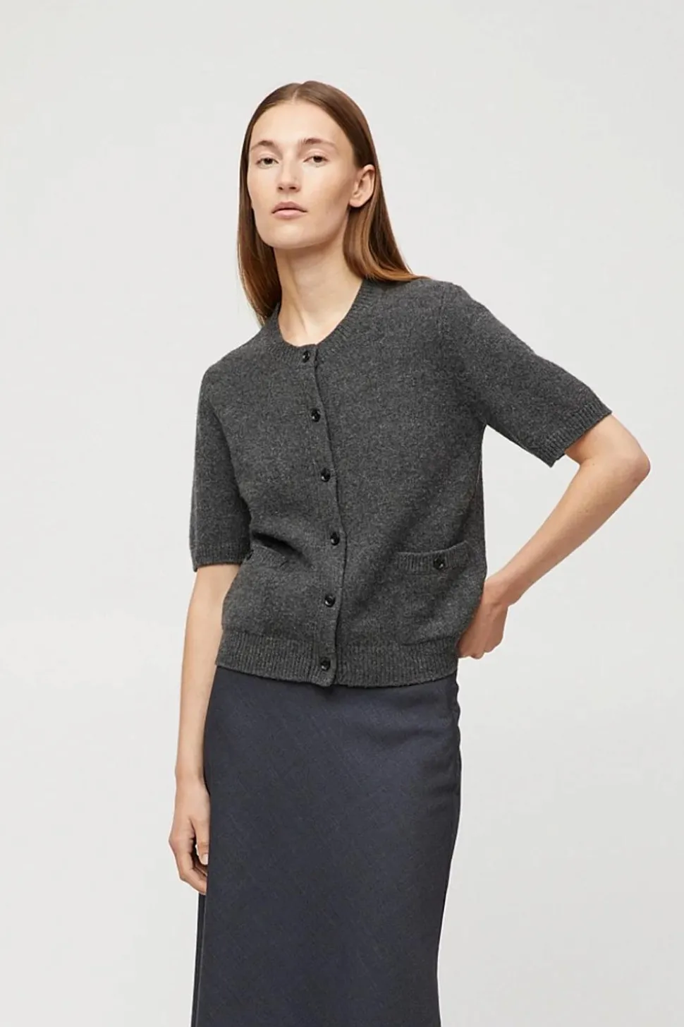 Toulouse Cardigan Tee Graphite
