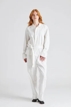 Utility Jumpsuit Washed White