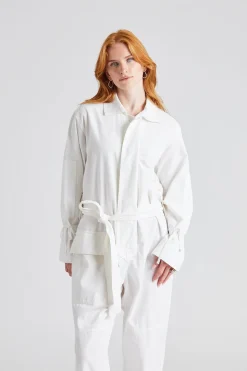 Utility Jumpsuit Washed White