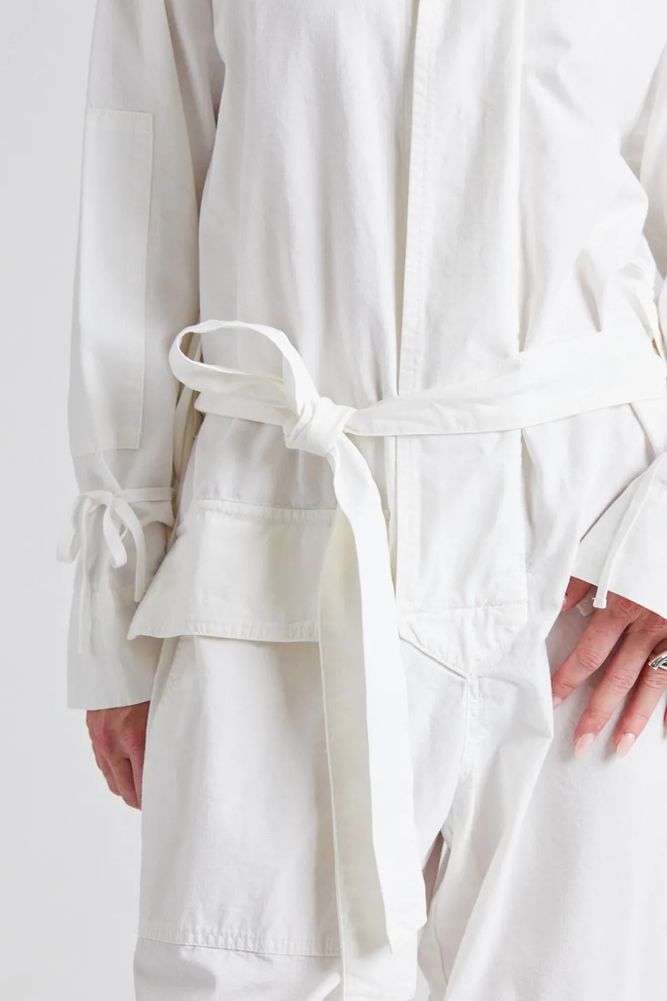 Utility Jumpsuit Washed White