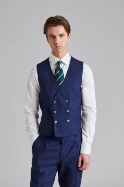 Veneto Waistcoat Tropical Glencheck Blue