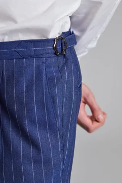 Vicenza Suit Tropical Pinstripe Blue