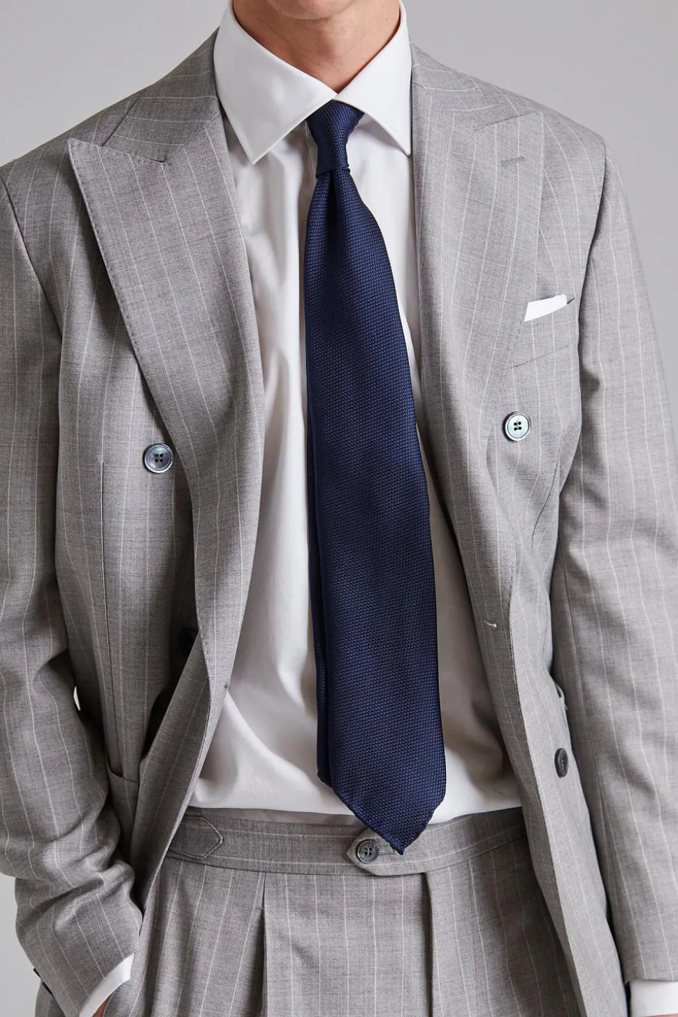 Vicenza Suit Tropical Pinstripe Sand