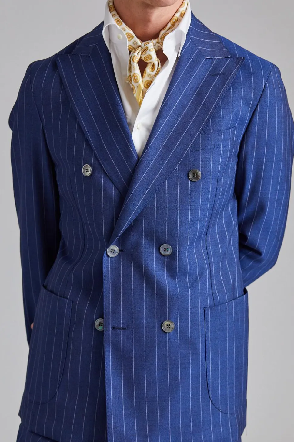 Vicenza Suit Tropical Pinstripe Blue