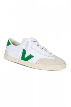 Volley Canvas White Emerald