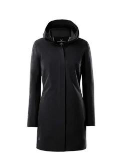 W Althena Coat Pure Black