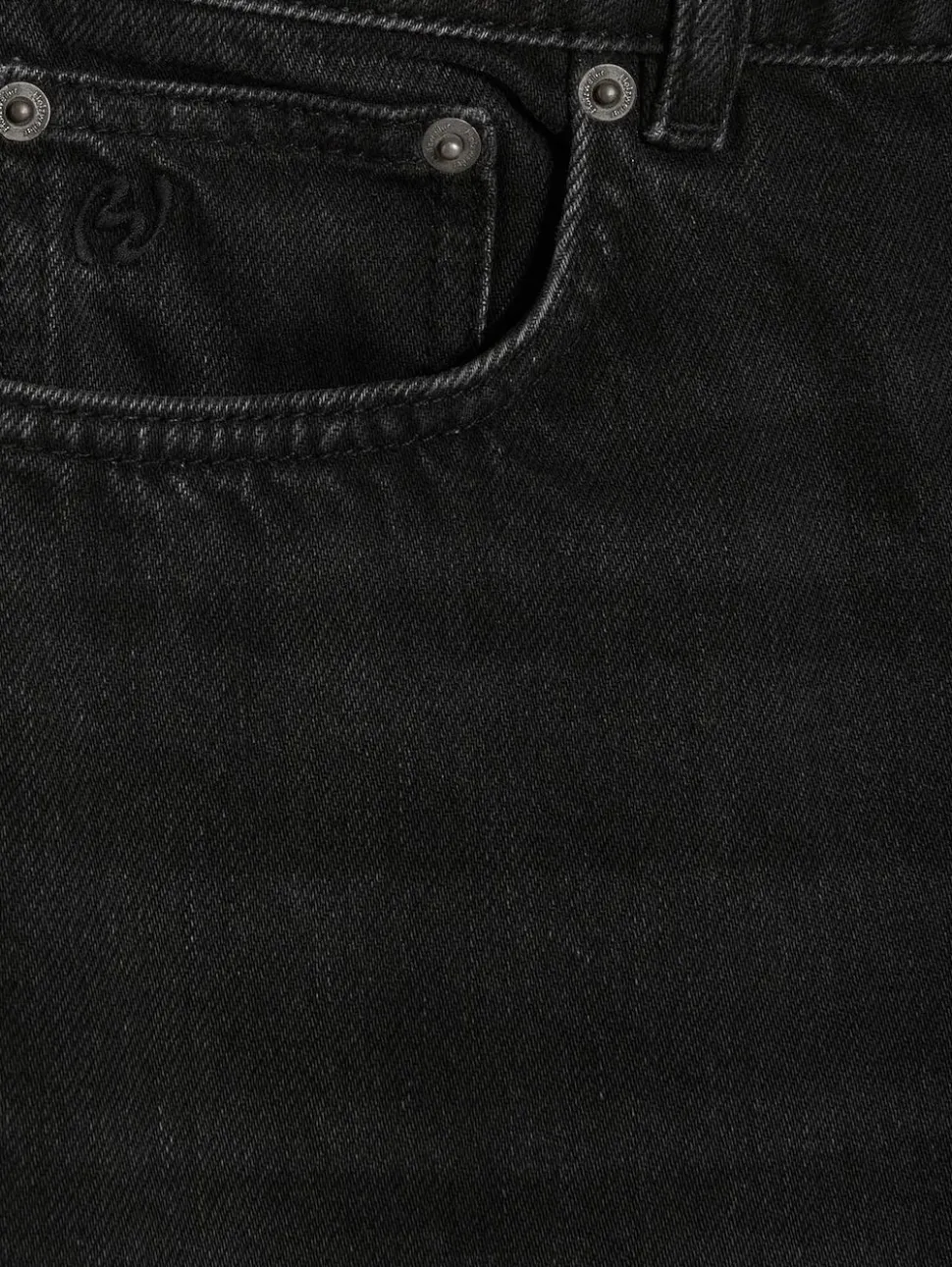 W Regular Jeans Black Washed