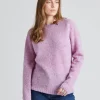 W Shaggy Brush Lambswool Sweater Heather Rose