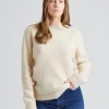 W Shaggy Brush Lambswool Sweater Cream