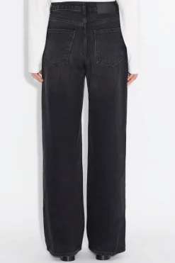 W Wide Jeans Black Washed