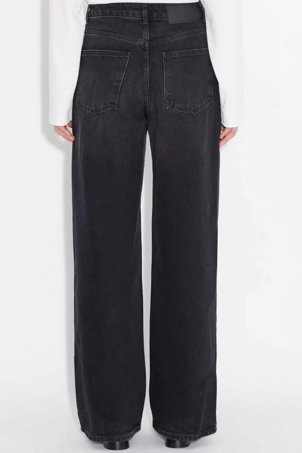 W Wide Jeans Black Washed