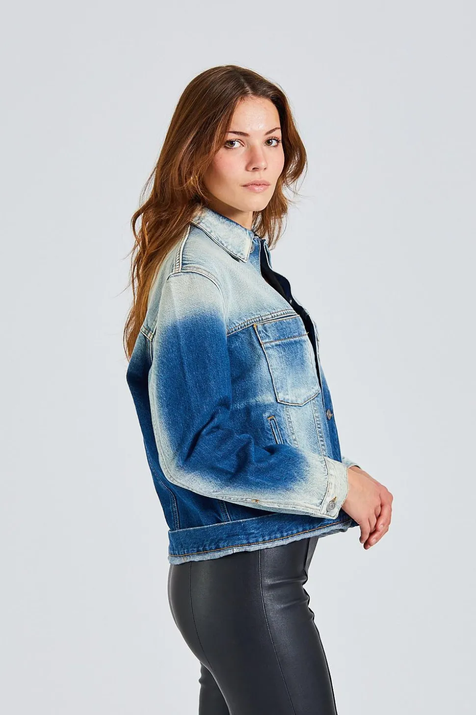 Waistband Detail Jacket Sun Bleach