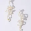 White Lotus Earrings Gold