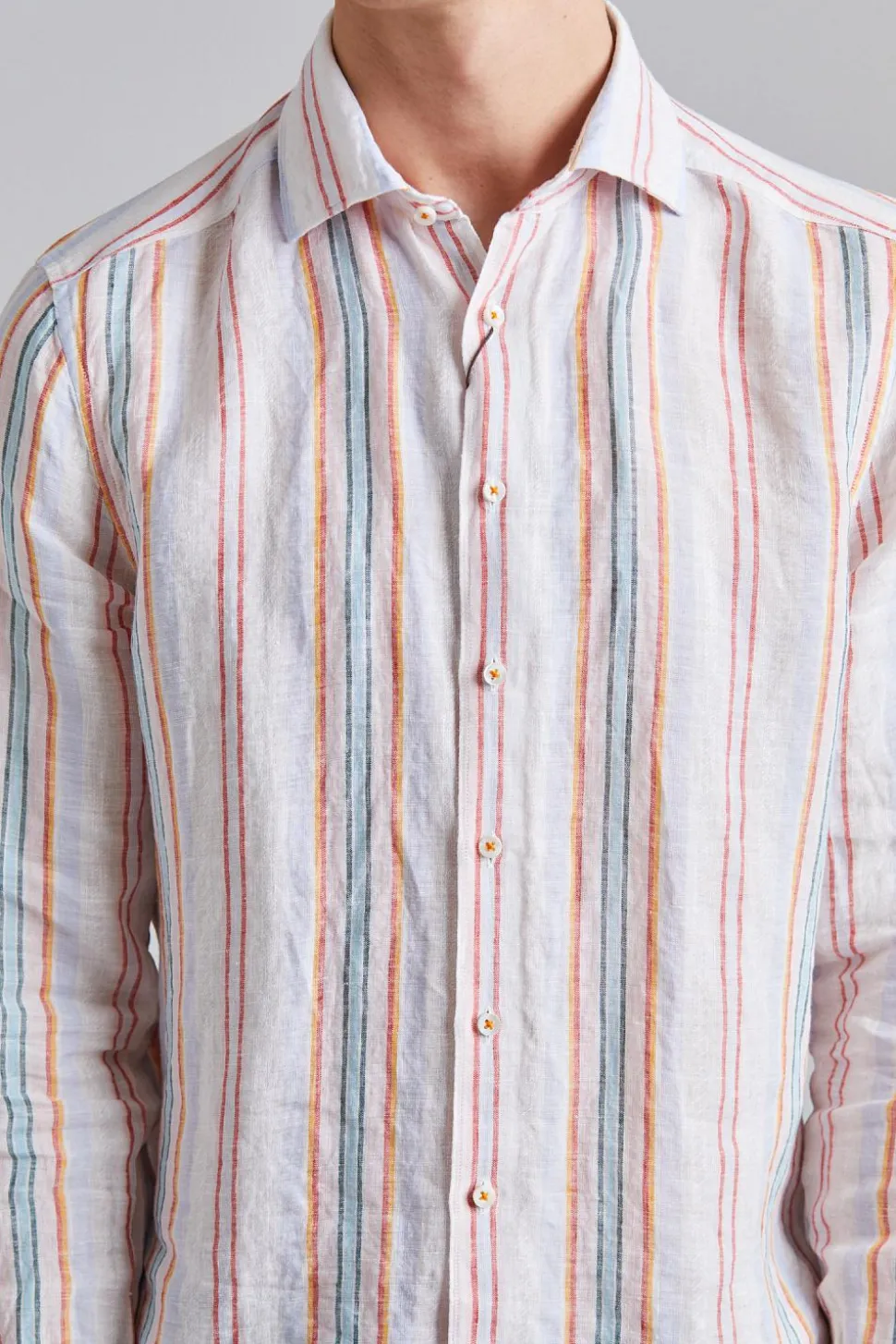 White Striped Linen Shirt