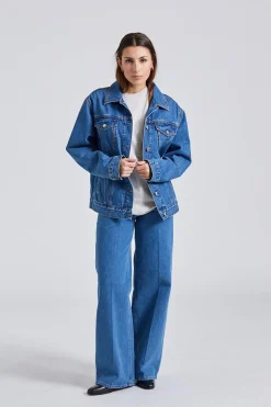 Wide Leg Denim Vibrant Blue