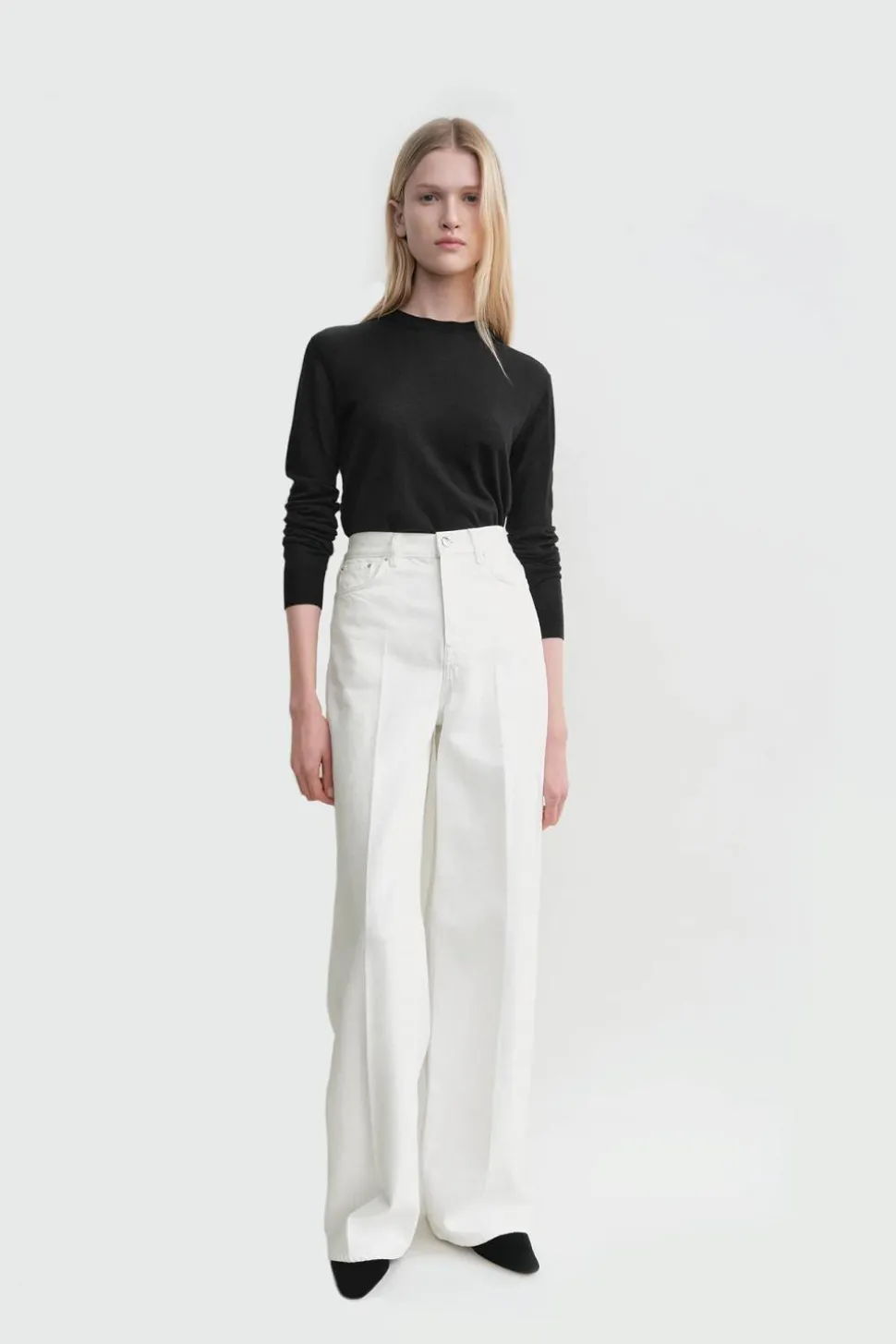 Wide Leg Denim White
