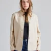 Women Short Loden Light Pressed Wool Cream