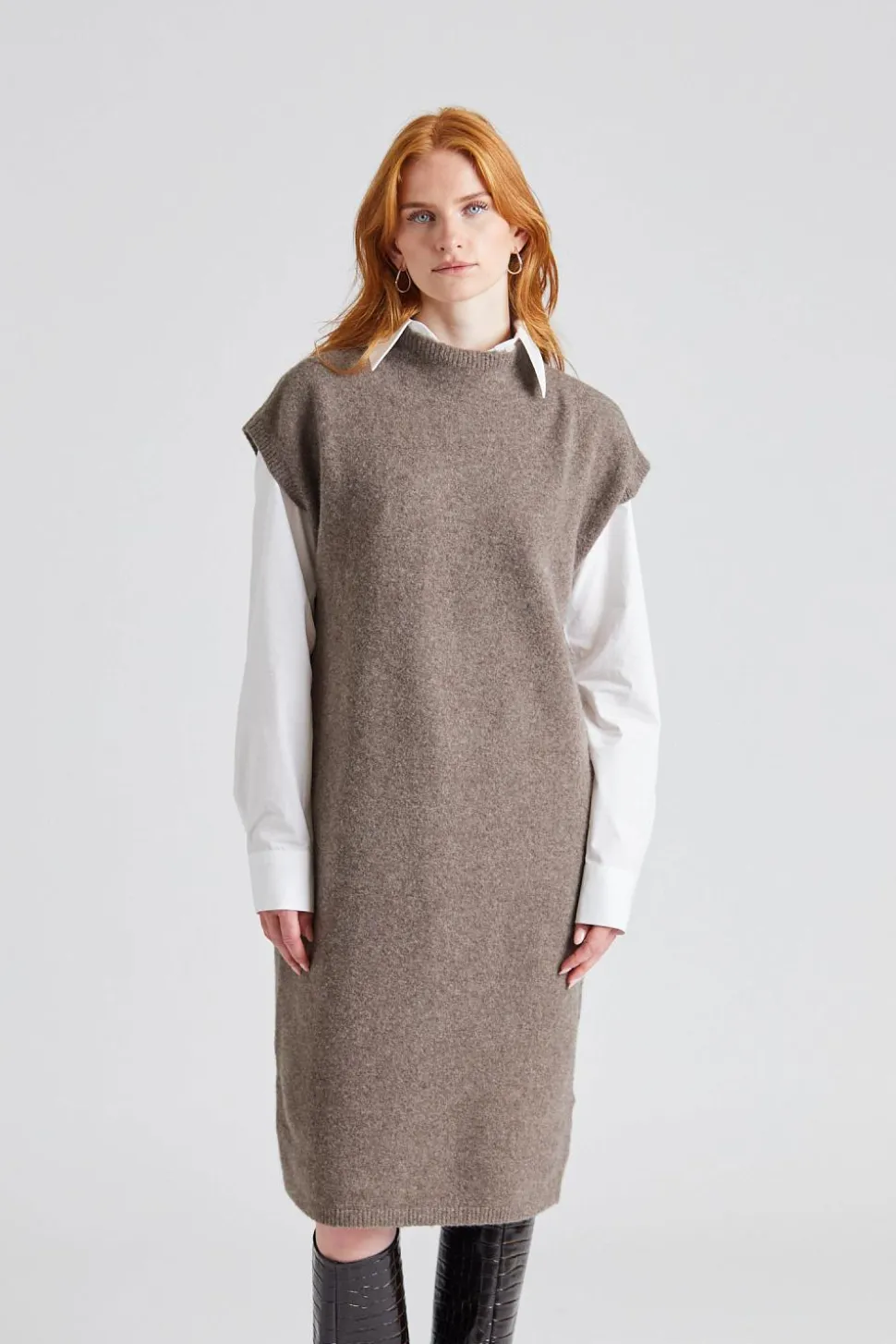 Wool Yak Dress Driftwood